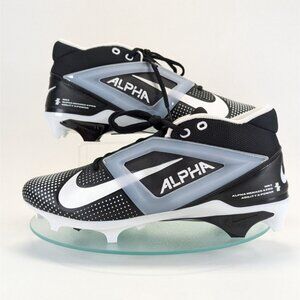 Nike Alpha Menace 4 Pro Football Cleats Black/White FZ7702-005 Mens Size 12